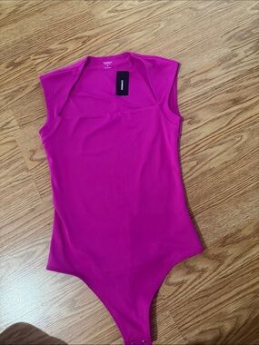 Express Fuchsia Sleeveless Bodysuit